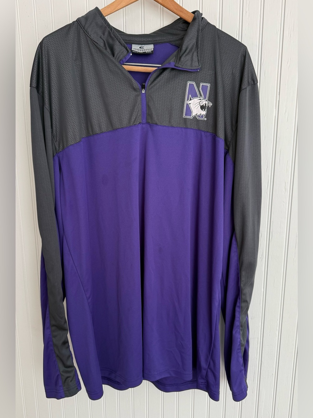 Northwestern Wildcats Long Sleeve Quarter Zip size XXL